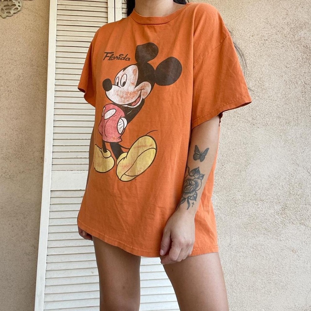 Vintage MICKEY MOUSE Florida Muted Orange T-Shirt